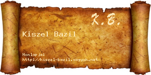 Kiszel Bazil névjegykártya